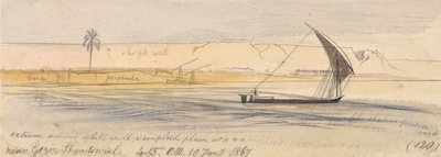 Near Gezir Shendowiel by Edward Lear